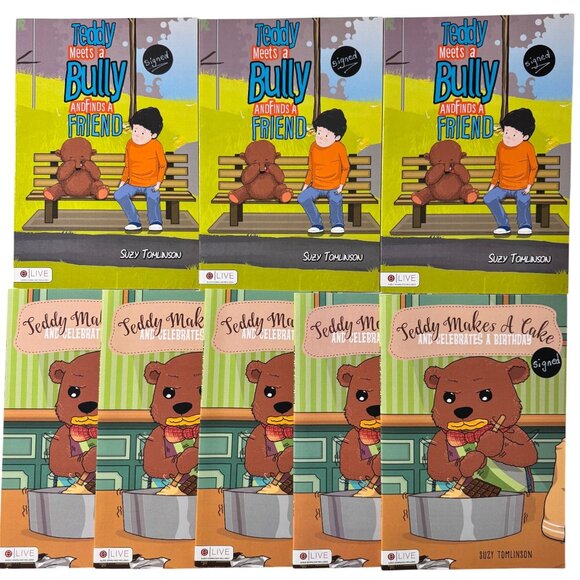 Teddy Meets A Bully & Finds A Friend Suzy Tomlinson Signed SC Lot of 8 Teacher - Picture 1 of 16